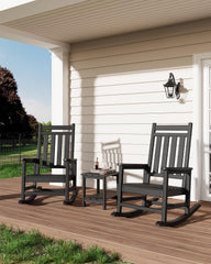 GarveeLife table in patio setting next to Adirondack chair offering convenience