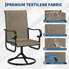 GarveeLife Textilene fabric texture close-up showing breathable, quick-dry benefit