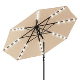 GarveeLife umbrella front view showing full 10 ft canopy and shade coverage