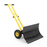 GarveeTech front view of assembled snow shovel showing wide blade benefit
