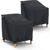 Gasadar front view showing two covered patio chairs protecting furniture