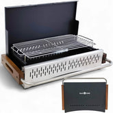Gas One front briefcase grill closed for easy transport and storage benefit