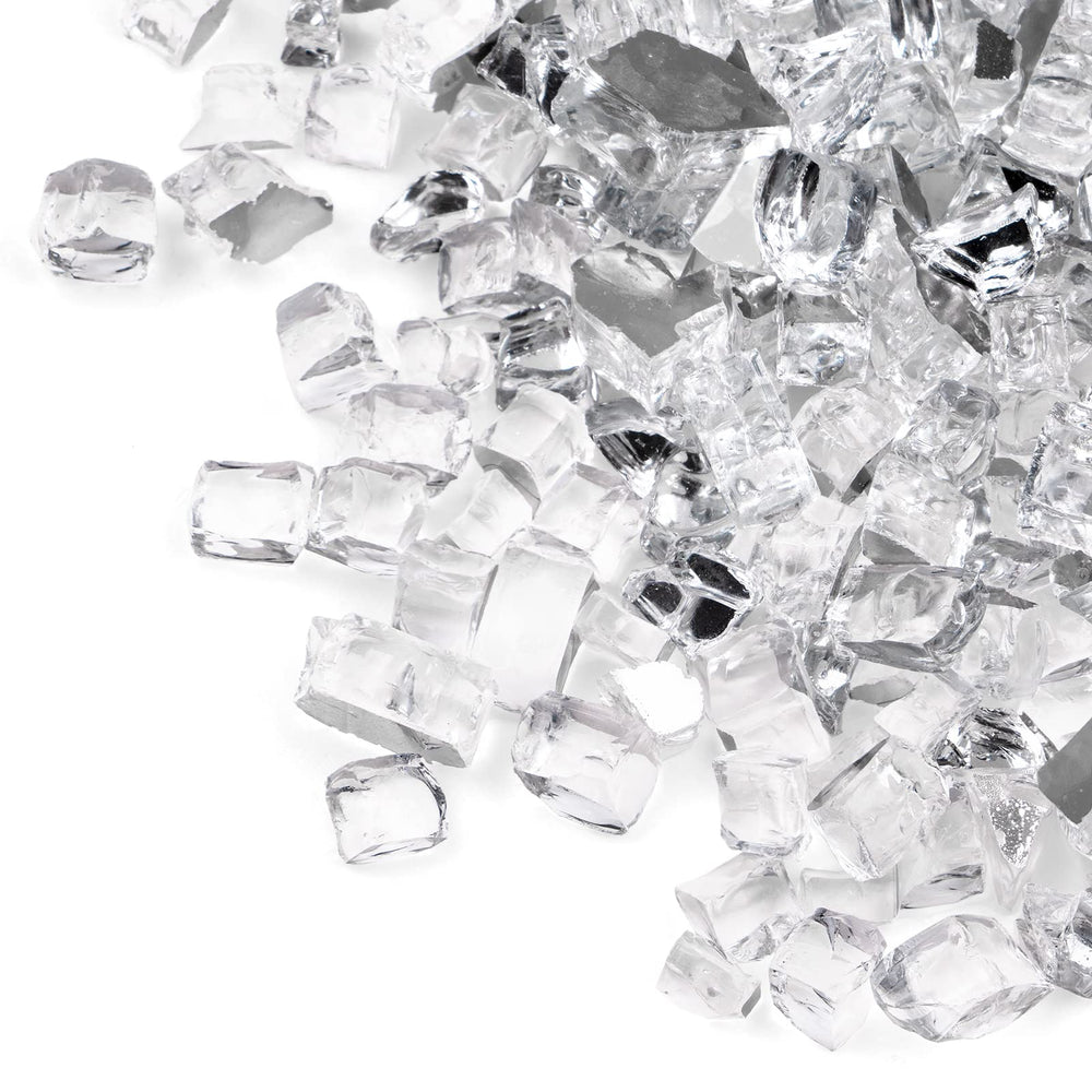 GASPRO front packaging showing 20 lbs clear fire glass and product benefit of modern look