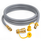 GASPRO front view showing hose and quick-connect ends for easy hook-up