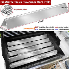 GasSaf stainless steel texture detail showing durable finish and heat resilience