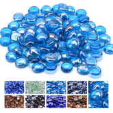 GasSaf front package showing 10 lb Caribbean blue fire glass, vivid color and branding