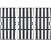 GasSaf front view of three cast iron grates showing fit and robust construction benefit