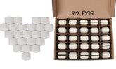 GasSaf front view showing 50-piece ceramic briquettes and packaging benefit: full replacement set