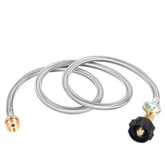 GasSaf steel-braided hose texture protecting against abrasion and animal bites