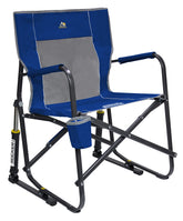 GCI Outdoor Freestyle Rocker front view showing stable base and royal blue seat comfort