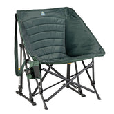 GCI Outdoor Puff Rocker front view showing full chair and stable frame benefit