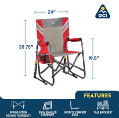 GCI Outdoor close-up of padded armrest showing added comfort for long sits