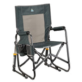 GCI Outdoor front view of chair showing stable frame and rocking base for comfort