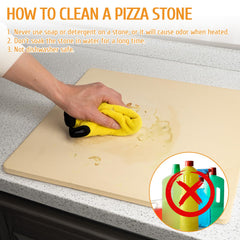GDGZJJD extra-large stone with multiple pizzas baking evenly at once