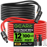 GEARit front packaging showing 100ft 12 AWG pair and MC4 ends for quick install