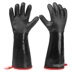 GEEKHOM front view showing gloves and packaging with visible branding and protection