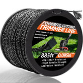 GeekNi front spool showing 885ft heavy-duty line and benefits