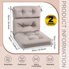 Geelin tri-fold cushion folded to fit different chair backs and seat depths