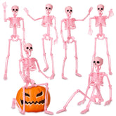 Geelin front view of six pink skeletons showing colorful yard benefit