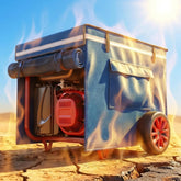 GEHENG front view of cover protecting generator, shows full weather protection
