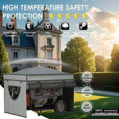 GEHENG roll-up side flap open for airflow and safe exhaust
