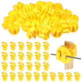 Geiserailie front pack of 150 t post insulators showing quantity and visibility benefit