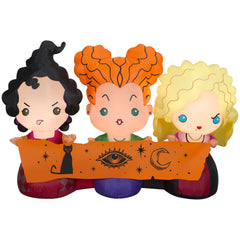 Gemmy Hocus Pocus Sisters front view showing full scene and instant curb appeal