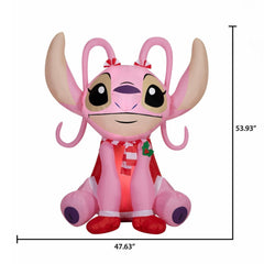 Gemmy Stitch illuminated at night showcasing bright LED lighting