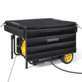 GenArmor front view of tent over generator showing weather protection