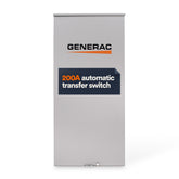 Generac 9952 front enclosure showing model and weatherproof protection benefit