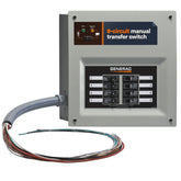 Generac HomeLink front panel showing enclosure and labeled breaker spaces for organized backup
