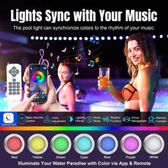 Generalman colorful LED lighting effect underwater demonstrating dynamic party visuals