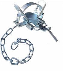 Generic iron rabbit trap front view showing durable construction and garden protection