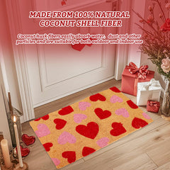 Generic mat at home entrance demonstrating brand welcome and decorative charm