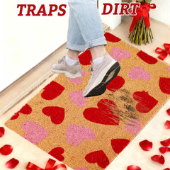 Generic mat beside door showing 16.5 x 29 inch scale and fit benefit
