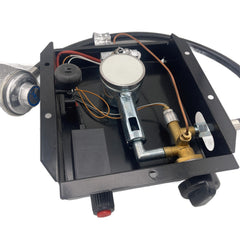 Generic pulse igniter detail with button for one-touch start and reliable ignition