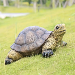Generic tortoise statue side profile displaying proportions and outdoor decorative benefit