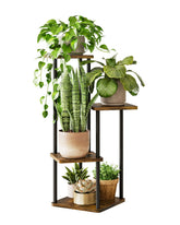 GENTINGBRO front view of corner plant stand showing compact display benefit