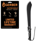 Gerber gator bolo front profile showing blade shape and chopping power