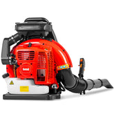 Getell backpack blower front view showing compact design and easy access benefits