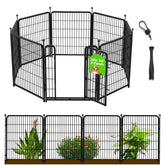 Getlay front view of full assembled fence showing neat garden protection