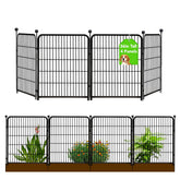 Getlay front view assembled fence showing clean decorative border and plant protection