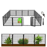 Getlay front view showing full 16-panel fence and neat garden boundary benefit