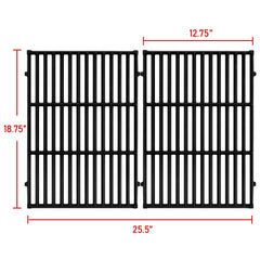 GGC angled shot of cooking surface highlighting thick bars for better heat retention