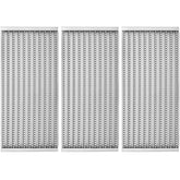 GGC front view of three emitter grates showing finished fit and protection benefit