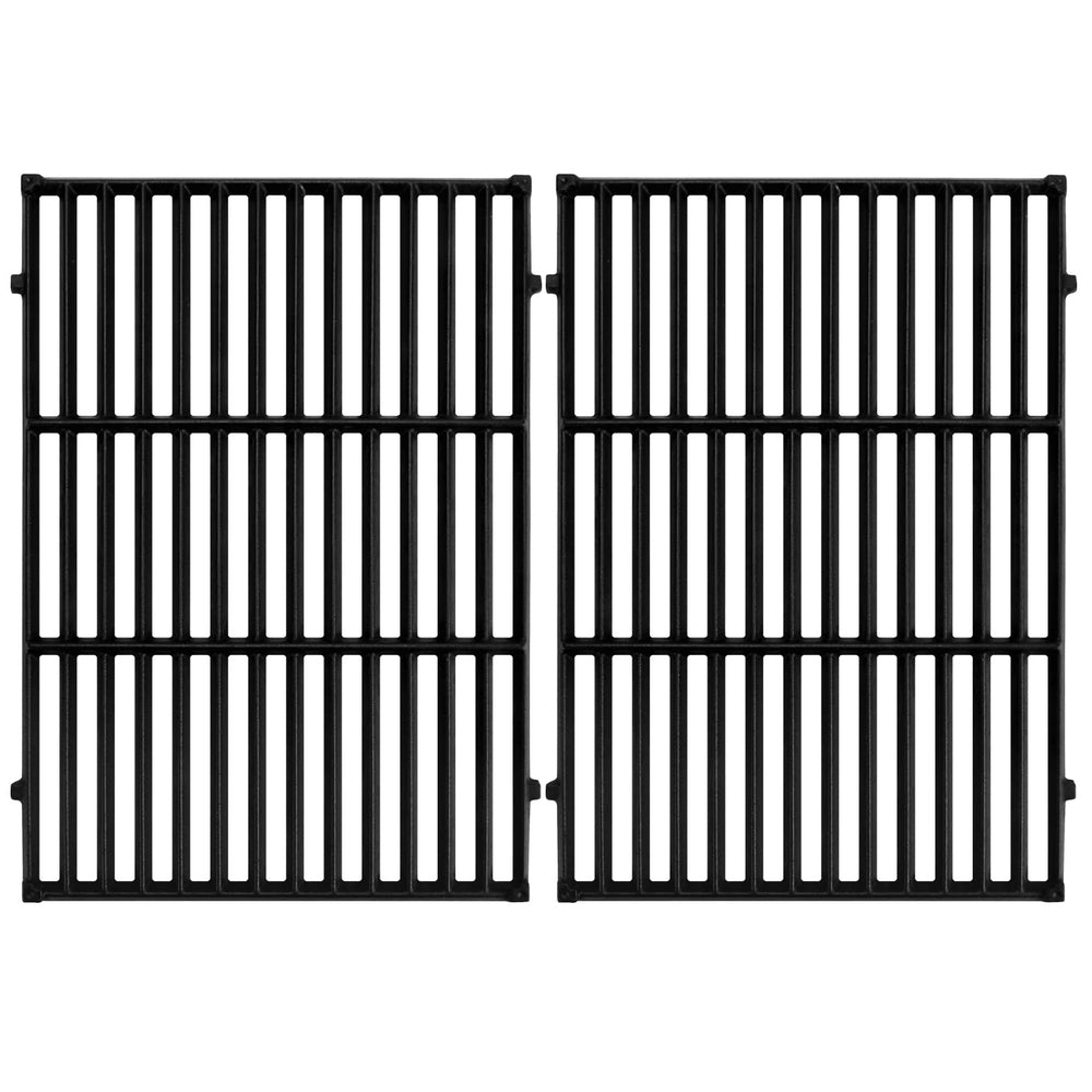 GGC front view of cast iron grates showing sturdy cooking surface and improved searing