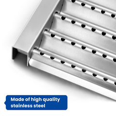 GGC side profile installed on a grill showing stable fit and burner protection