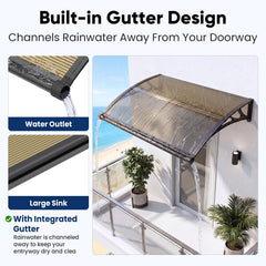 GGNEBAI integrated gutter side profile directing rainwater away