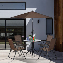 GIANTEX folded chairs stacked compactly for easy storage and transport