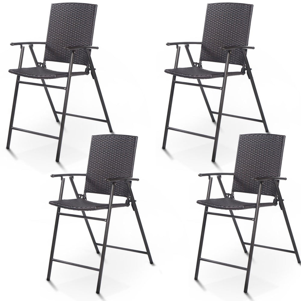 GIANTEX front view of four stools showing compact set and durability